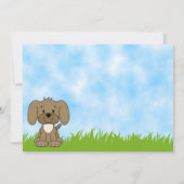 Personalisierter Niedlicher brauner Welpenhund Mäd Einladung (Rückseite)