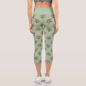 Personalisierter Niedlicher Bubble Tee & Sloth Capri Leggings (Rückseite)