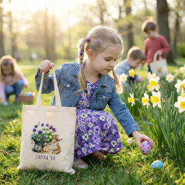 Personalisierter Niedlicher Bunnies-Girl Tragetasche