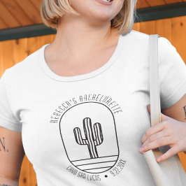 Personalisierter Niedlicher Cactus Junggeselinnen- T-Shirt