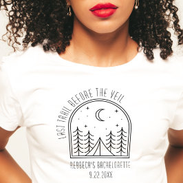 Personalisierter Niedlicher Camping Junggeselinnen T-Shirt