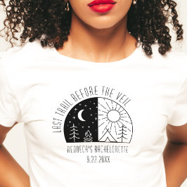 Personalisierter Niedlicher Camping Junggeselinnen T-Shirt