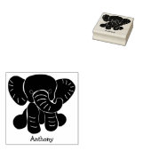 Personalisierter Niedlicher Cartoon Baby Elephant Gummistempel (Stempel)