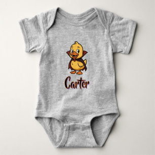 personalisierter Niedlicher Cartoon Halloween Ente Baby Strampler