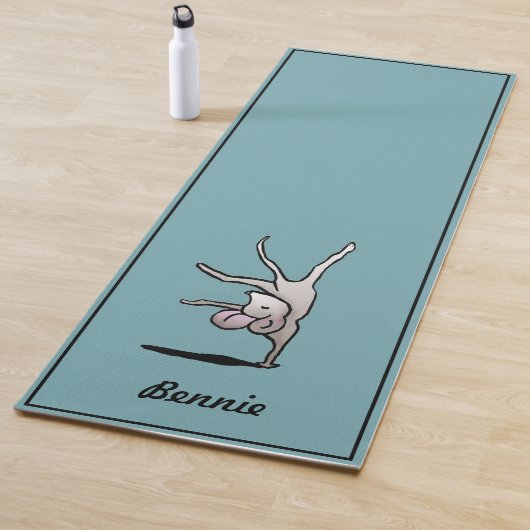 Personalisierter Niedlicher Cartoon Handstand Maus Yogamatte (Beispiel)