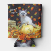 Personalisierter Niedlicher Cat Fall / Herbst / Ha Dosenkühler (Vorderseite)