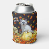 Personalisierter Niedlicher Cat Fall / Herbst / Ha Dosenkühler (Kanne Rückseite)
