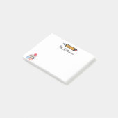 Personalisierter Niedlicher Crayon-Lehrer zurück z Post-it Klebezettel (angewinkelt)