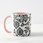 Personalisierter niedlicher Damast monogramed Tasse (Links)