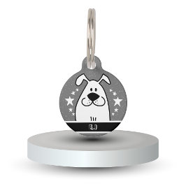 Personalisierter Niedlicher Doodle-Design mit QR-C Haustiermarke