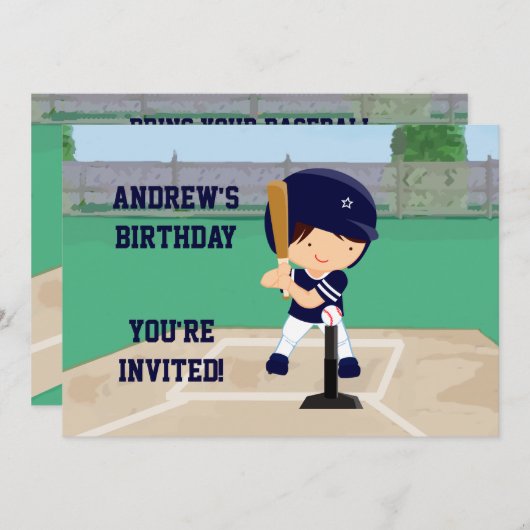 Personalisierter niedlicher einladung (Vorne/Hinten)