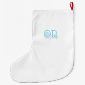 Personalisierter niedlicher Elefant Weihnachts-Str Großer Weihnachtsstrumpf (Rückseite)