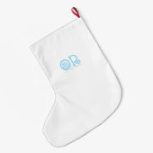 Personalisierter niedlicher Elefant Weihnachts-Str Großer Weihnachtsstrumpf (Rückseite (Hängend))