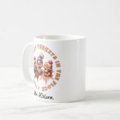 Personalisierter Niedlicher Erntedank Lehrerin Ges Kaffeetasse (Vorderseite Links)