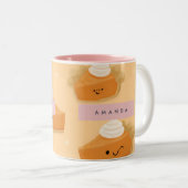 Personalisierter Niedlicher Fall Pumpkin Pie Whipp Zweifarbige Tasse (VorderseiteRechts)