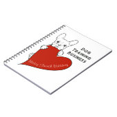 Personalisierter Niedlicher Franziskaner mit einem Notizblock (Linke Seite)