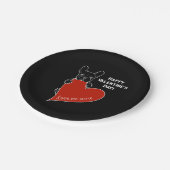 Personalisierter Niedlicher Franziskaner mit einem Pappteller (Schrägansicht)