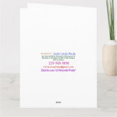 PERSONALISIERTER niedlicher Frauen-Bustreiber Dankeskarte (Rückseite)