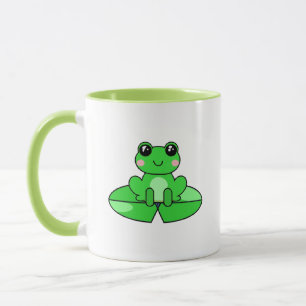 Personalisierter Niedlicher Frosch   Name im Herze Tasse