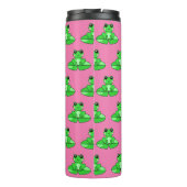 Personalisierter Niedlicher Frosch | Name im Herze Thermosbecher (Rückseite)