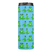 Personalisierter Niedlicher Frosch | Name im Herze Thermosbecher (Rückseite)