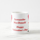 Personalisierter niedlicher Frosch Valentinstag Kaffeetasse (Mittel)