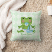 Personalisierter Niedlicher Froschwirbel Kissen (Decke)