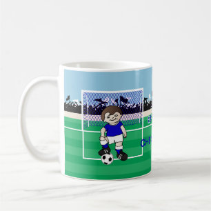 Personalisierter niedlicher Fußballjunge Kaffeetasse