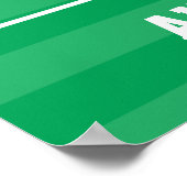 Personalisierter niedlicher Fußballjunge Poster (Ecke)