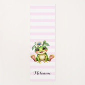 Personalisierter Niedlicher Girly Frog Yogamatte (Vorderseite)