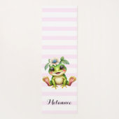 Personalisierter Niedlicher Girly Frog Yogamatte (Rückseite)