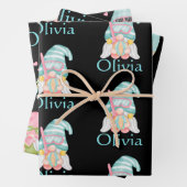 Personalisierter Niedlicher Gnome - Weihnachten Geschenkpapier Set (Beispiel)