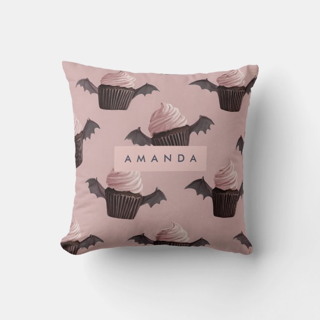 Personalisierter Niedlicher Halloween Spooky Bat C Kissen (Vorderseite)