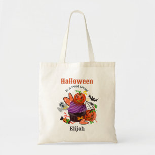 Personalisierter Niedlicher Halloween-Trick oder T Tragetasche