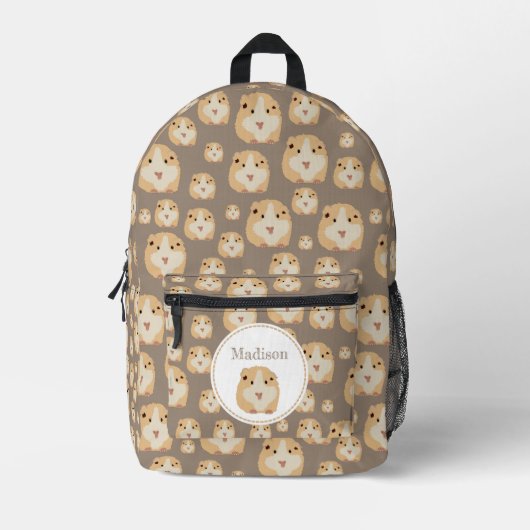 Personalisierter Niedlicher Hamstername Bedruckter Rucksack (Vorderseite)
