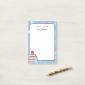 Personalisierter Niedlicher Hörlehrer zurück zur S Post-it Klebezettel (Auf Schreibtisch)