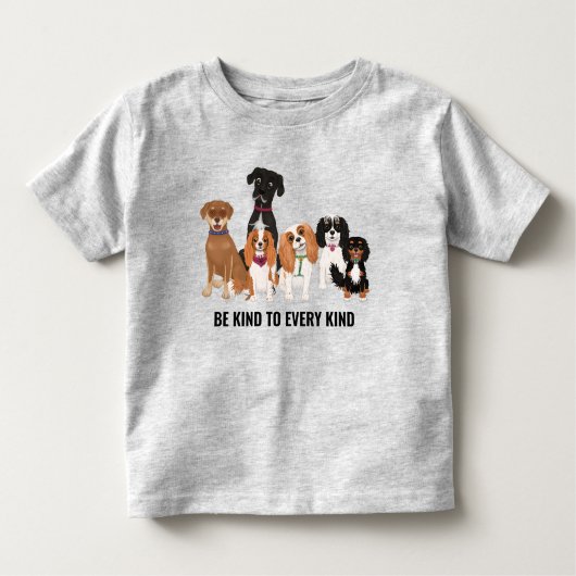 Personalisierter Niedlicher Hund Kleinkind T-shirt (Vorderseite)
