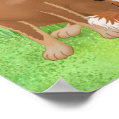 Personalisierter Niedlicher Hund Poster (Ecke)