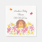 Personalisierter Niedlicher Igel Babydusche Serviette (Vorderseite)