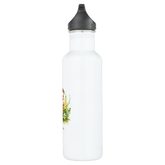 Personalisierter Niedlicher Igel Edelstahlflasche (Rechts)