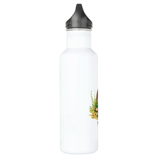 Personalisierter Niedlicher Igel Edelstahlflasche (Links)