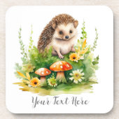 Personalisierter Niedlicher Igel Getränkeuntersetzer (Vorderseite)