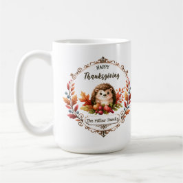 Personalisierter Niedlicher Igel Glückwunsch Ernte Kaffeetasse