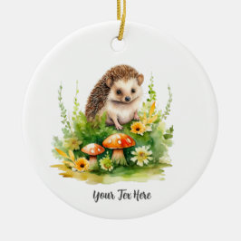 Personalisierter Niedlicher Igel Keramik Ornament