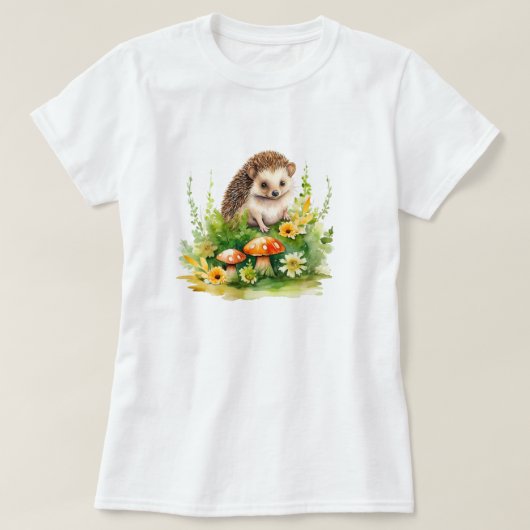 Personalisierter Niedlicher Igel T-Shirt (Design vorne)