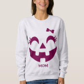 Personalisierter Niedlicher Jack O' Lantern Face Sweatshirt (Vorderseite)