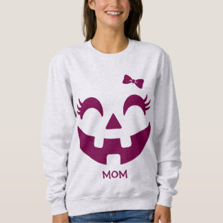 Personalisierter Niedlicher Jack O' Lantern Face Sweatshirt