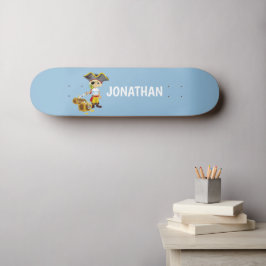 Personalisierter niedlicher Junge PIRATE Skateboard