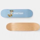 Personalisierter niedlicher Junge PIRATE Skateboard (Horizontal)