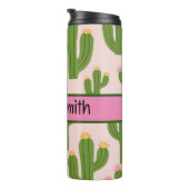 Personalisierter niedlicher Kaktus trinken Geschwä Thermosbecher (Nach rechts gedreht)